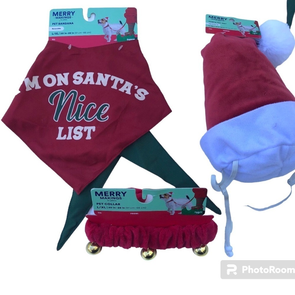 Christmas dog accessory bundle L/XL